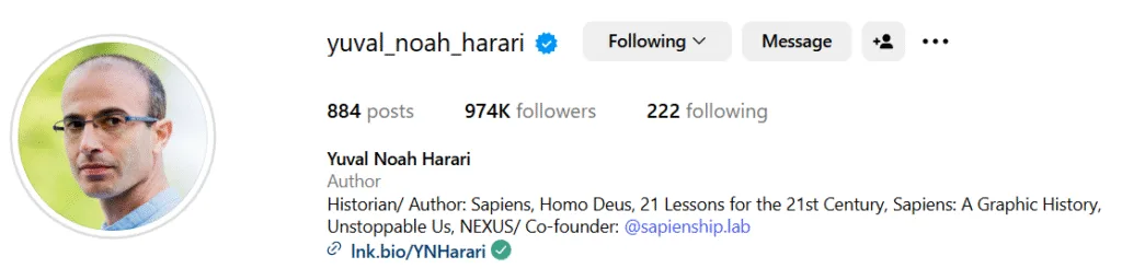 Yuval Noah Harari Biography: Life, Books, Philosophy & Future of Humanity Instagram