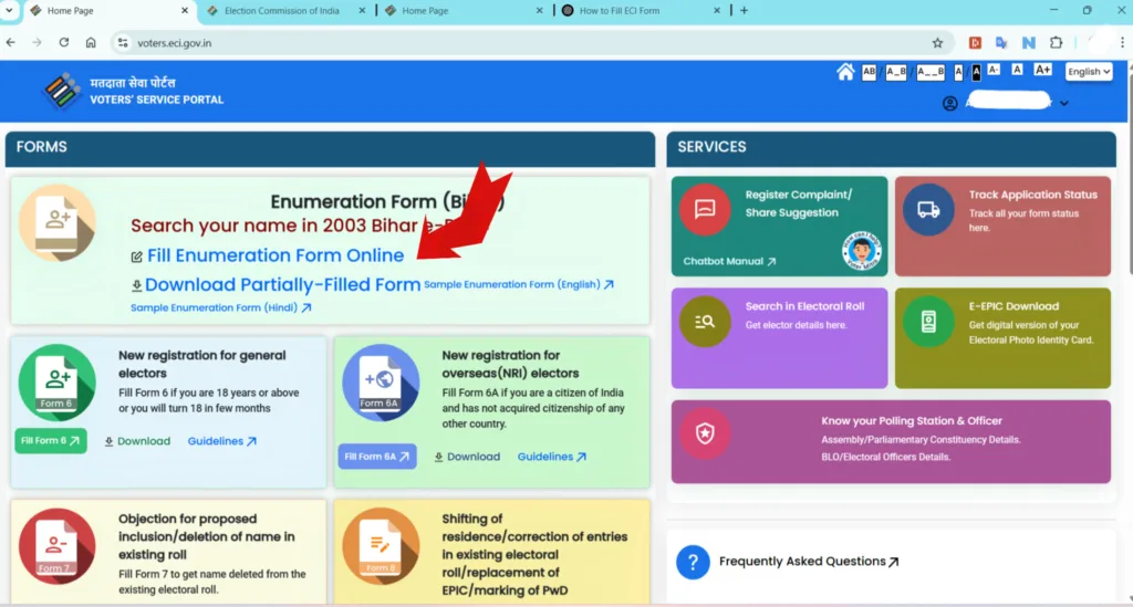 How To Fill ECI Enumeration Form Online
Enumeration Form 2025
Special Intensive Revision
ECI, Voter id