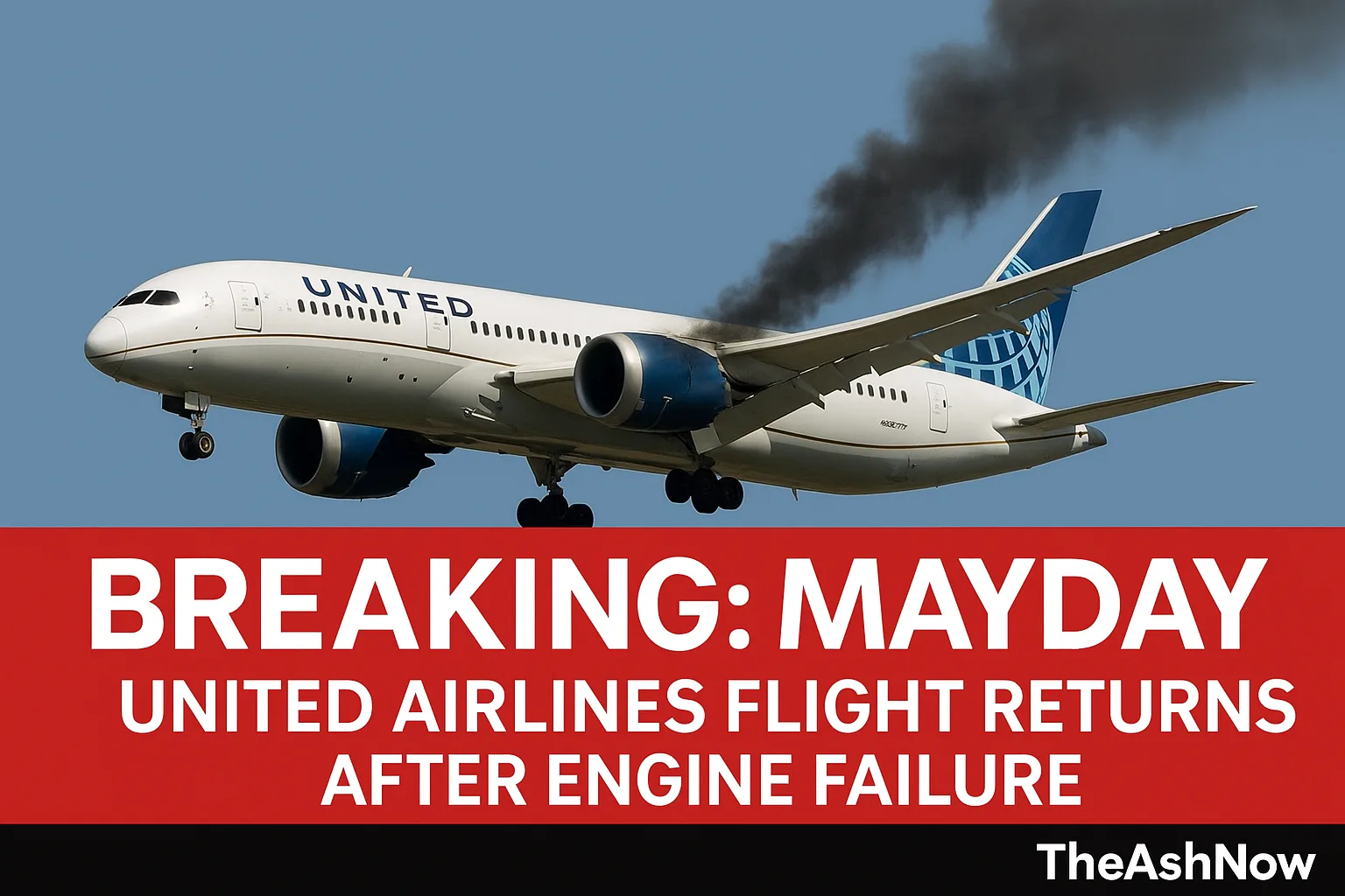Breaking: United Airlines Flight Declares Mayday After Engine Fails Mid-Air, Lands Safely at Dulles🚨