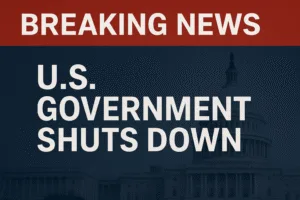 U.S. government shuts down 2025