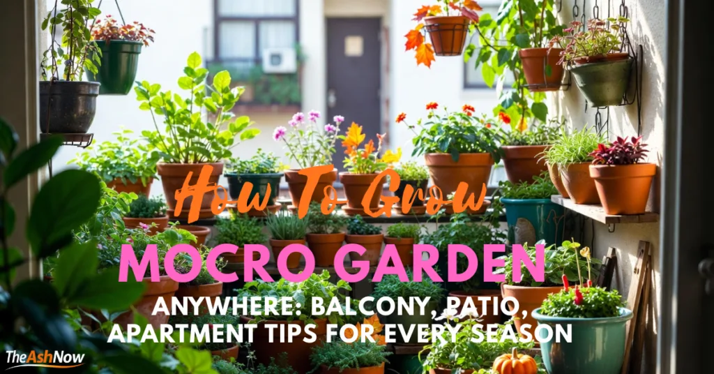 How to grow a micro garden anywhere on a balcony, patio, or apartment using small containers and seasonal planting.