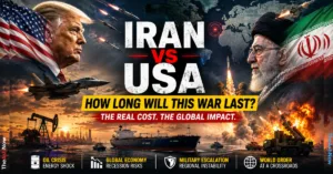 Iran USA War 2026: Military Reality, Oil Crisis, Economic Fallout, and How the Conflict Could End, Iran USA war analysis 2026 showing military escalation, oil crisis, and Middle East conflict