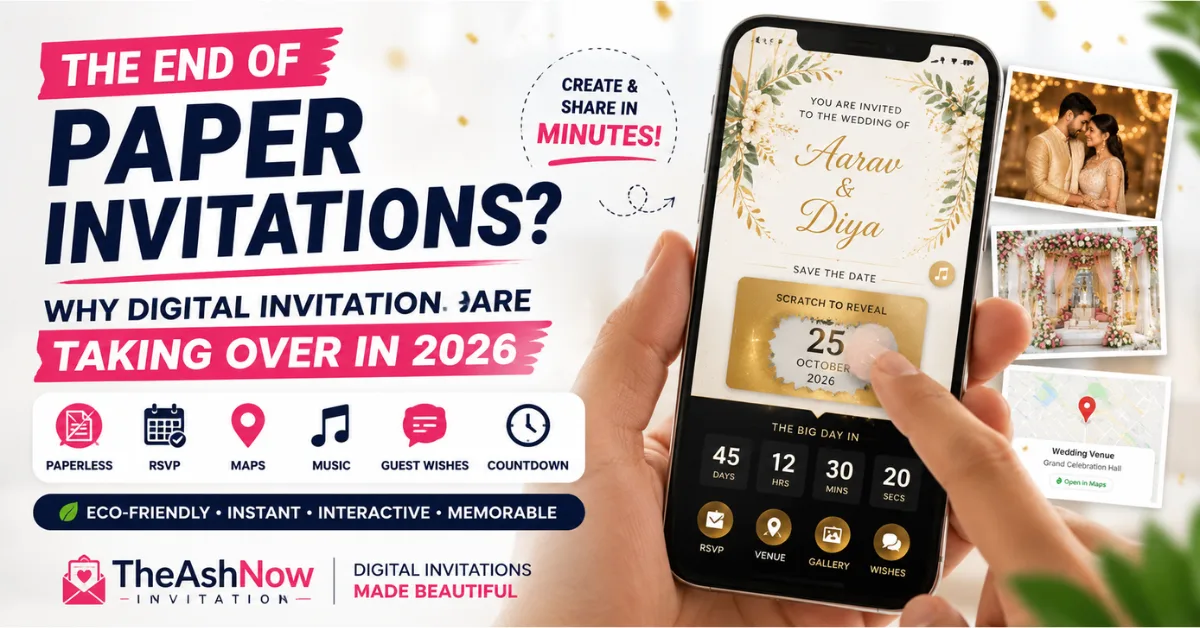 The End of Paper Invitations? Why Digital Invitations Are Taking Over Weddings and Events Worldwide in 2026