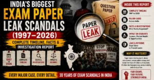 India's Biggest Exam Paper Leak Scandals (1997–2026): Complete Timeline, Facts & Investigation Report