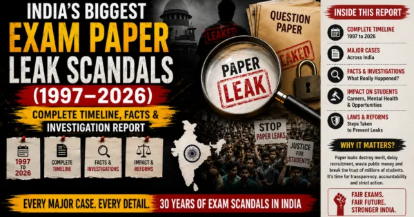 India’s Biggest Exam Paper Leak Scandals (1997–2026): Complete Timeline, Facts & Investigation Report